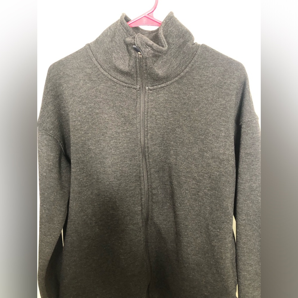 Mondetta Charcoal Gray/Black Full-Zip Sweatshirt- Medium